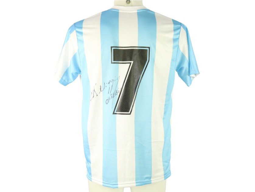 Caniggia Official Argentina Signed Shirt 
