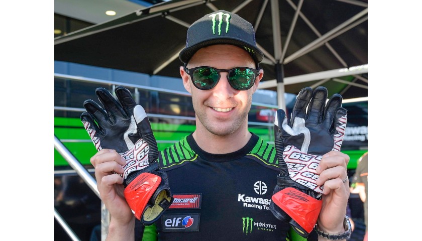 Racing Gloves Worn and Signed by Jonathan Rea at Portimao