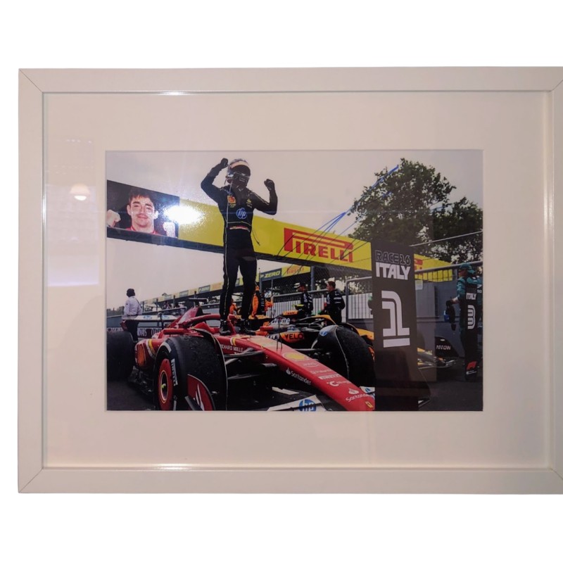 Charles Lerclerc's Monza Grand Prix 2024 Signed Photograph