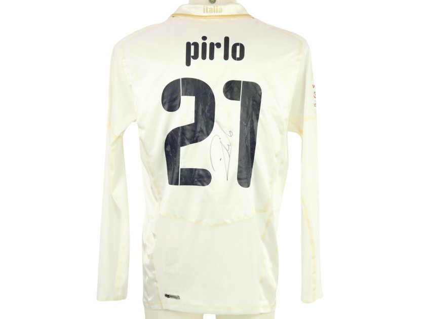 Pirlo's Italy Match Signed Shirt, Euro 2008