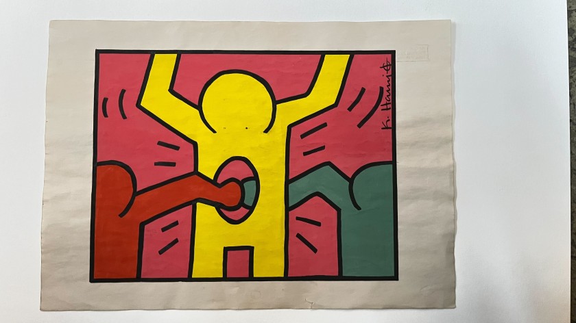 Keith Haring 1980s Signed Screenprint