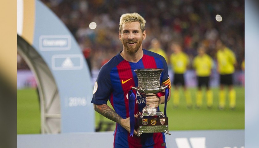 Messi's Barcelona Match-Issue Shirt, Supercopa de España 2016