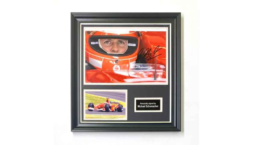 Michael Schumacher Signed Photo Display