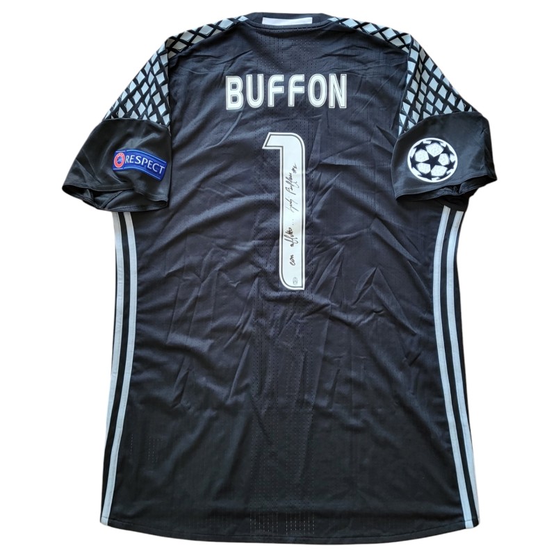 Maglia gara Buffon Juventus, Champions League 2016/17 - Autografata con dedica