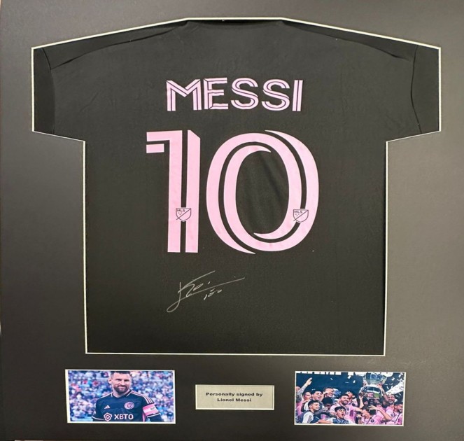 Messi's Inter Miami CF 2023  Signed and Framed Away Shirt