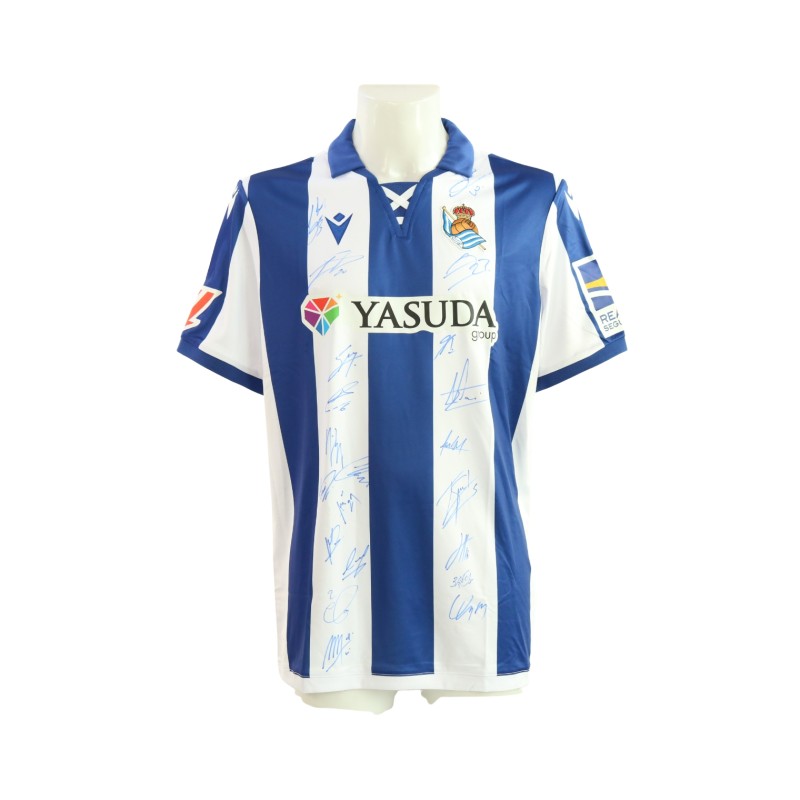 Real Sociedad's Official Shirt, 2024/25 - Signed by the Players