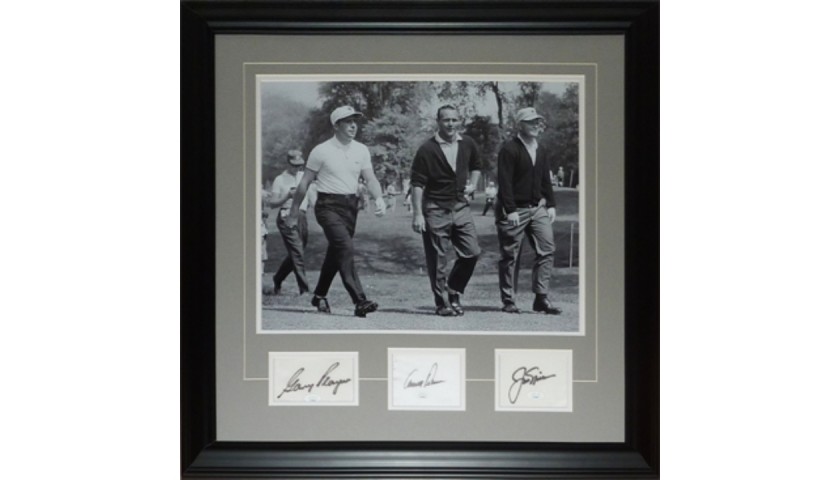 Jack Nicklaus, Arnold Palmer, Gary Player Signed Framed Piece