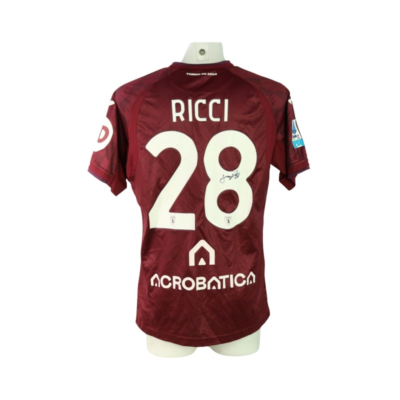 Ricci's Signed Unwashed Shirt, Torino vs Como 2024