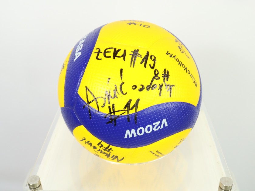 Pallone della Croazia ufficiale a Eurovolley 2023 autografato dalla Nazionale maschile