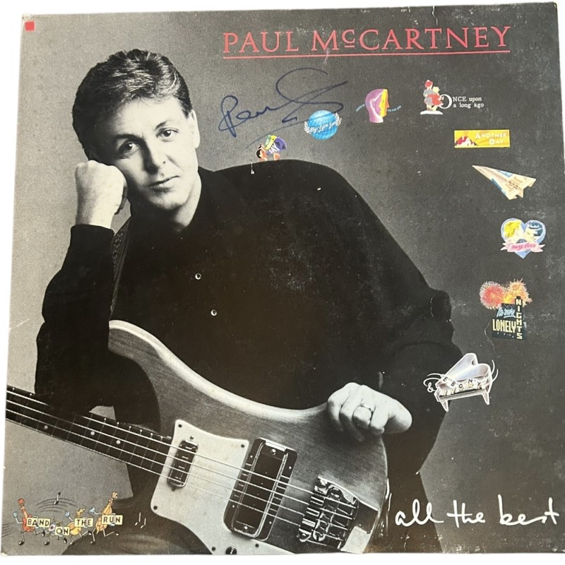 Paul McCartney of the Beatles Signed All The Best Vinyl LP