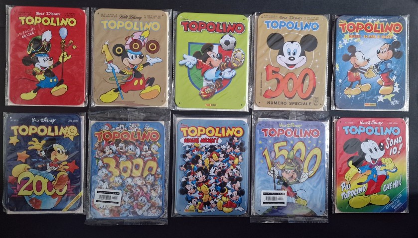 70 Anni di Topolino - Serie Completa di 40 Cover Celebrative in metallo da Collezione