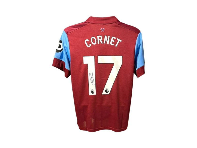 Replica della maglia del West Ham 2023/24 firmata da Maxwel Cornet