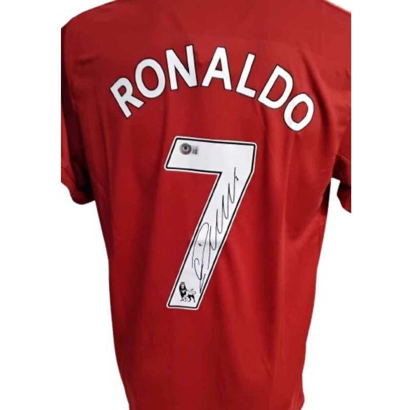 Cristiano Ronaldo Replica Manchester United Signed Shirt, 2019/20