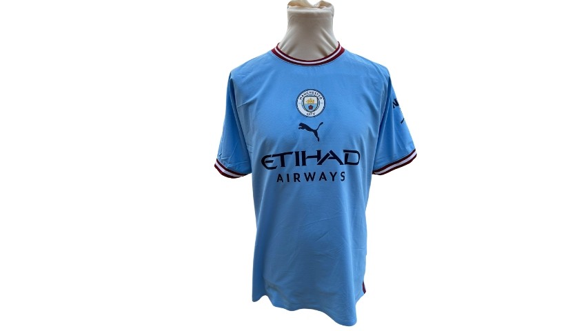 Haaland's Match Issue Shirt, Manchester City-Nottingham Forest 2022