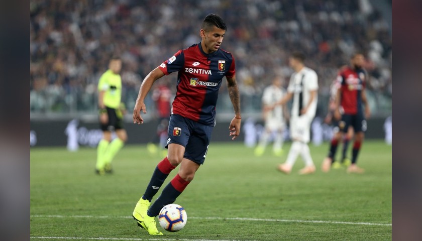Romero's Genoa Match-Issue Signed Shirt, 2018/19 