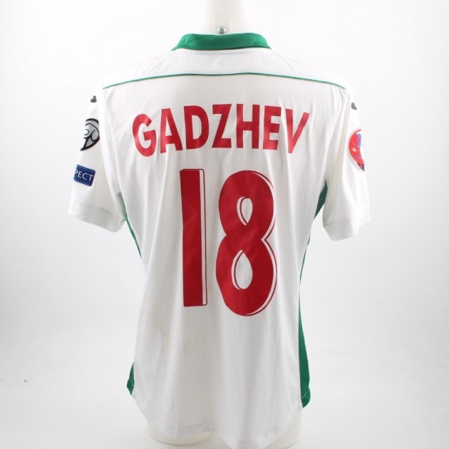 Gadzhev issued/worn Bulgaria shirt, Euro2016 qualifications