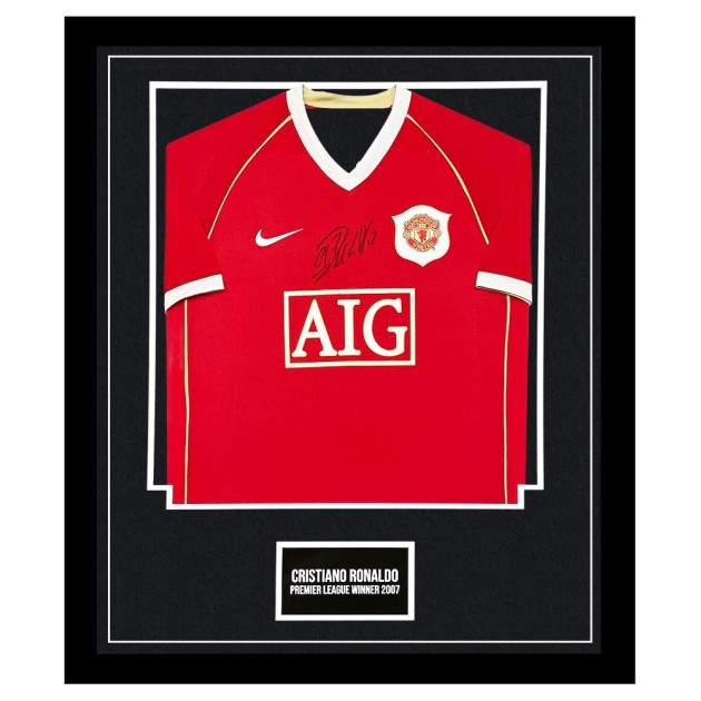 Cristiano Ronaldo's Manchester United Premier League 2007 Winner Signed And Framed Shirt