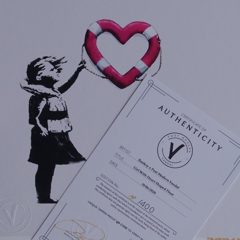Banksy x Post Modern Vandal "Girl With Heart Shaped Float"