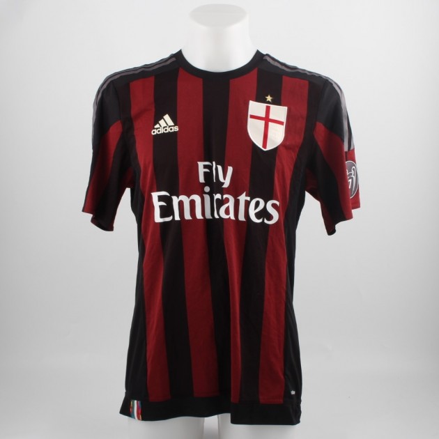 Honda Milan shirt, issued/worn Serie A 2015/2016