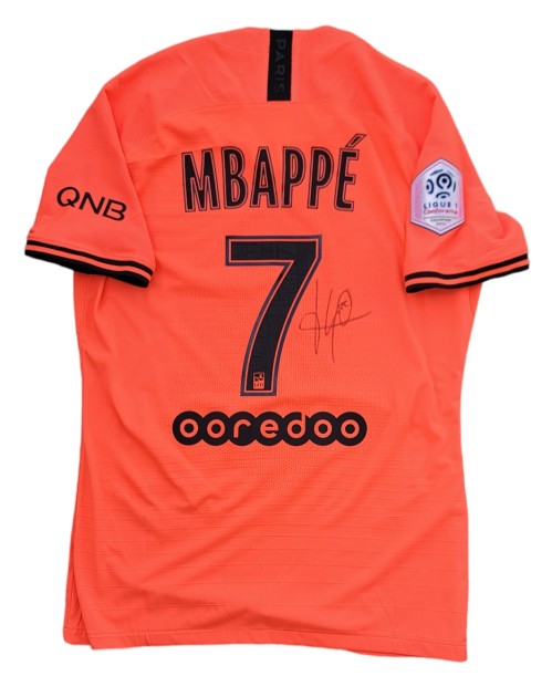 Maglia Mbappe PSG, preparata 2019/20 - Autografata