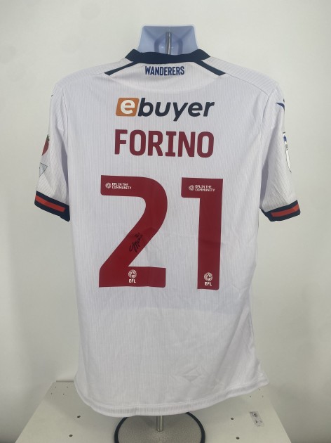 Chris Forino's Bolton Wanderers Signed Match Worn Shirt, vs Huddersfield 