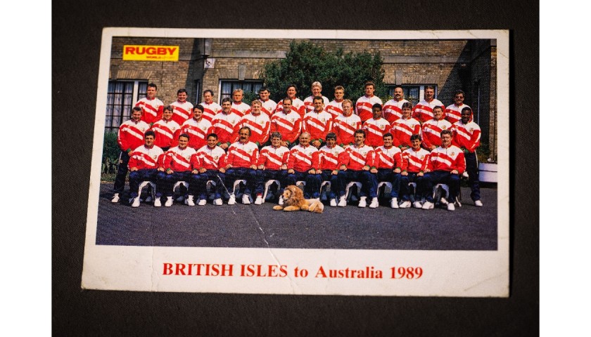 Squad Signed Postcard from the 1989 Lions Tour to Australia