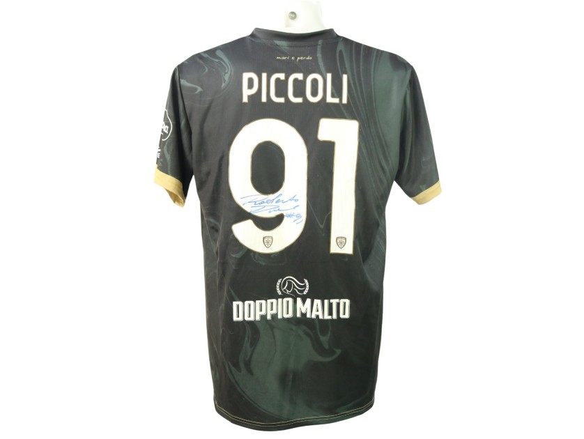 Piccoli's Signed Unwashed Shirt, Cagliari vs Napoli 2024