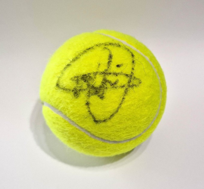 Pallina da tennis autografata da Novak Djokovic