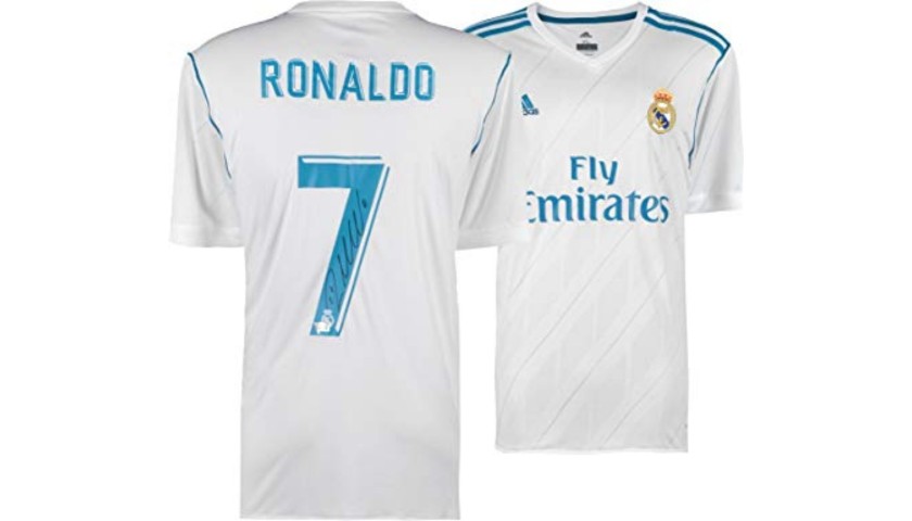 Cristiano Ronaldo Hand Signed Authentic Real Madrid FC Jersey - CharityStars