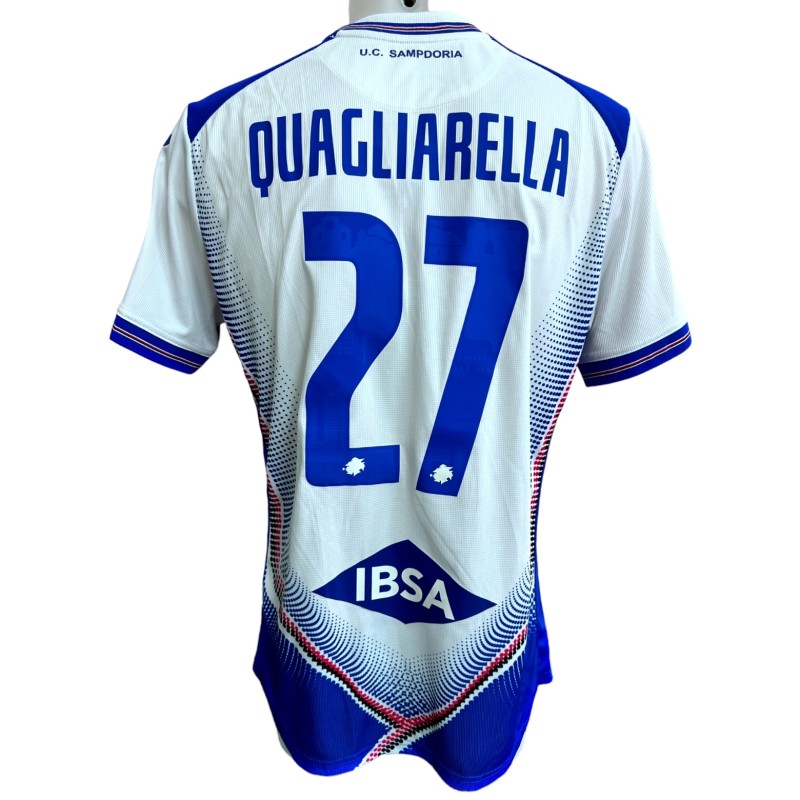 Quagliarella's Sampdoria Match Shirt, 2019/20 - Special Patch Samp For People