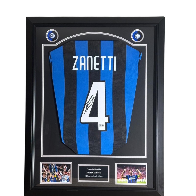 Javier Zanetti's Inter Milan Signed And Framed Shirt