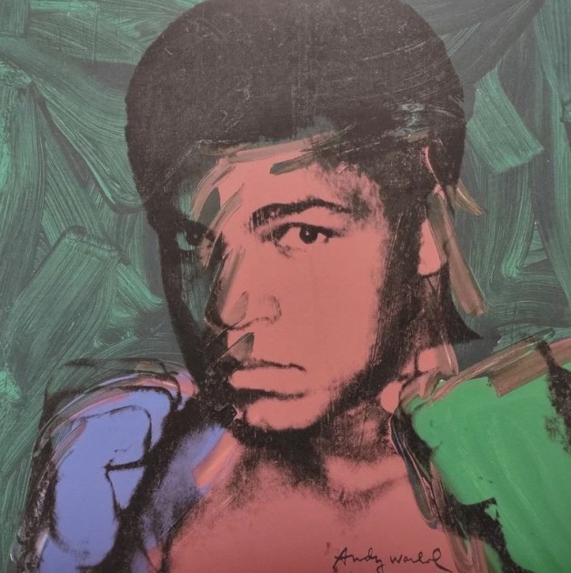 "Muhammad Ali" Lithograph Signed by Andy Warhol