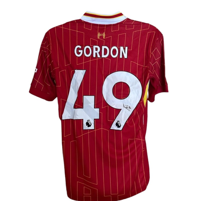 Kaide Gordon's Liverpool 2024/25 Signed Replica Shirt