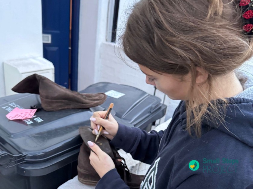 Freya Allan's Worn and Signed Shoes