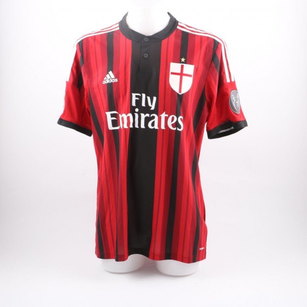 El Shaarawy's Milan match issued/worn shirt, Serie A 14/15 - signed