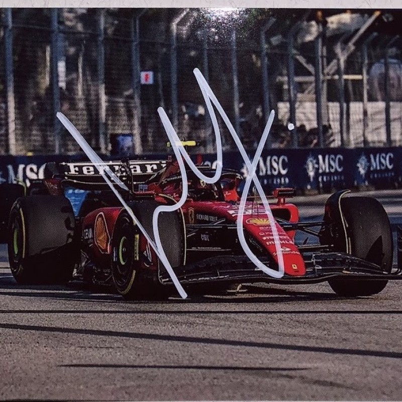 Fotografia Ferrari - Autografata da Carlos Sainz