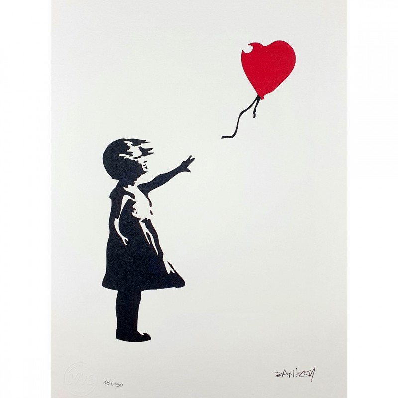 'Girl with Balloon' Lithograph Signed by Banksy (after)