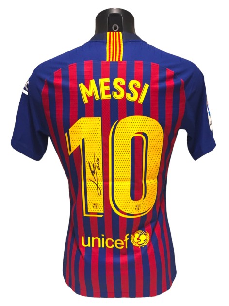 Lionel Messi's FC Barcelona Vs Real Betis 2018 Signed Match Shirt