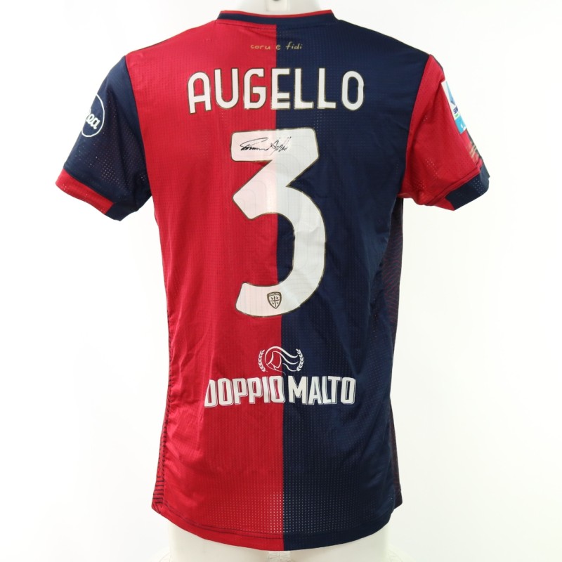 Maglia Augello Unwashed, Cagliari vs Atalanta 2024 - Autografata