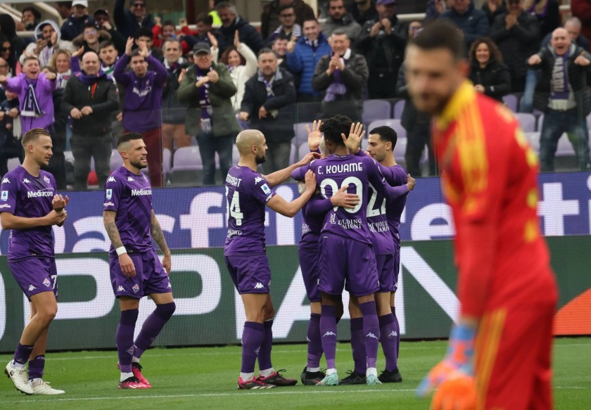 Florence, Italy. 05th Feb, 2023. Luka Jovic (ACF Fiorentina) shows