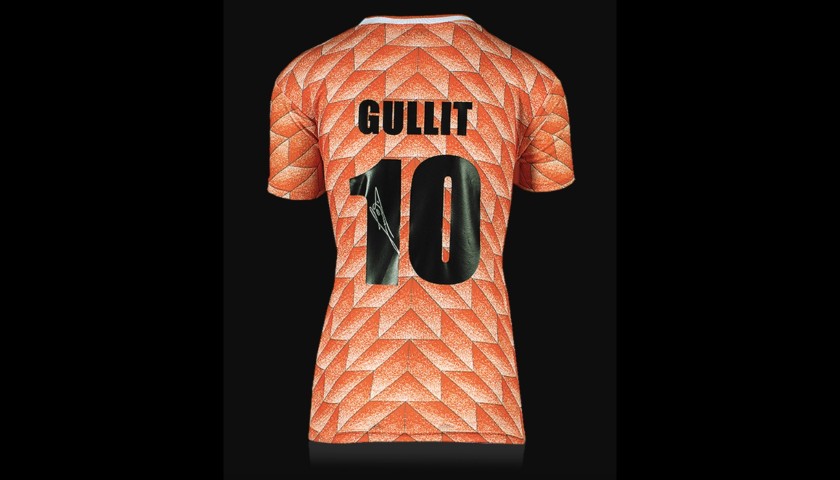 Ruud Gullit Back Signed Netherlands 1988 Home Shirt