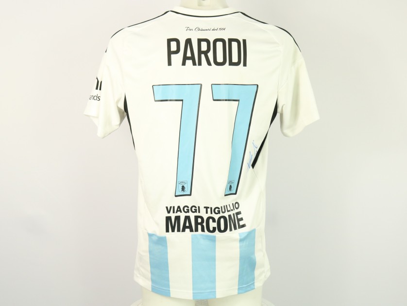 Parodi's Unwashed Signed Shirt, Virtus Entella vs Fermana 2024