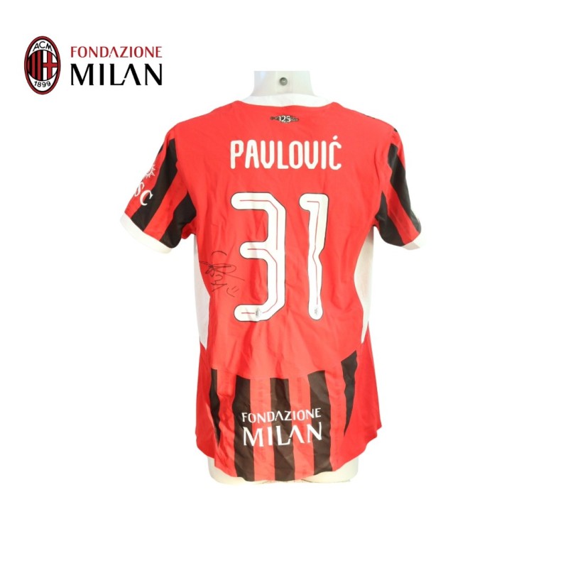 Pavlovic Official Milan Signed Shirt, 2024/25