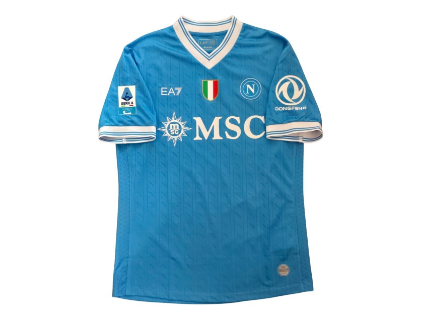 R - Alisson Santos' Napoli Match-Worn Shirt, 2025/26 - CharityStars