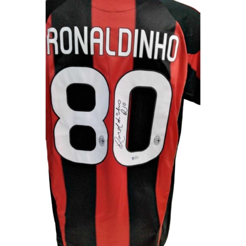 Ronaldinho Replica AC Milan Signed Shirt, 2010/11
