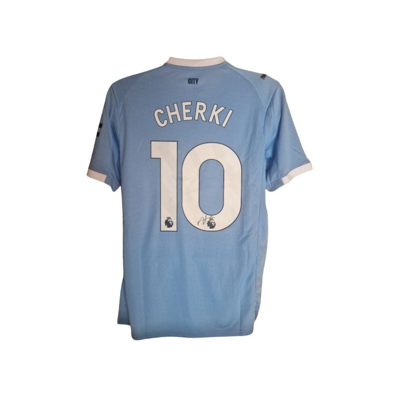 Rayan Cherki Signed Manchester City 2025-26 Home Football Shirt
