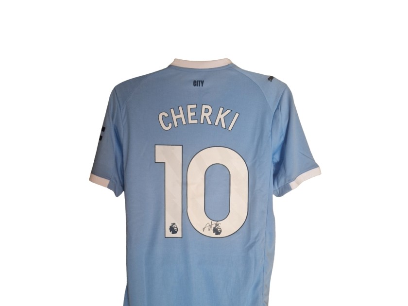 Rayan Cherki Signed Manchester City 2025-26 Home Football Shirt