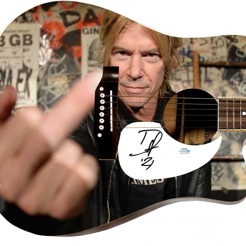 Duff McKagan of Guns N' Roses Signed Pickguard on a Custom Signature Edition Guitar