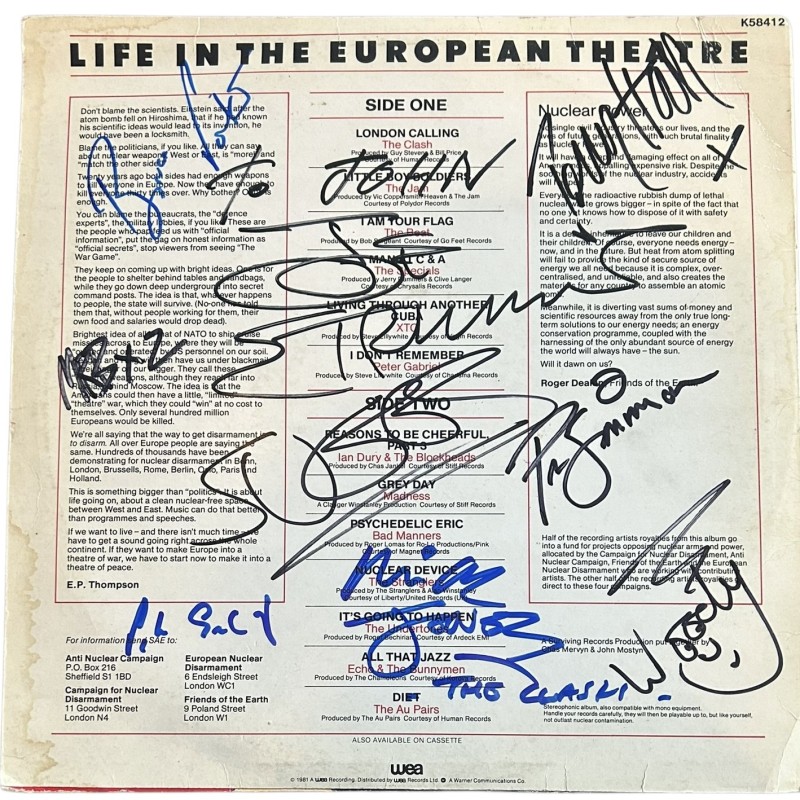 Life In The European Theatre Multi-Signed Vinyl LP