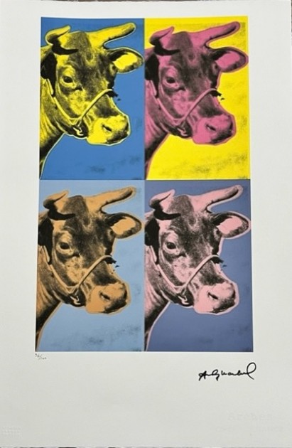 Andy Warhol Signed "Cows" 